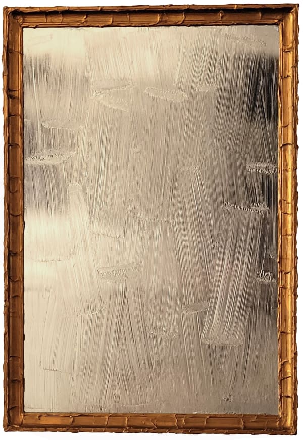 Bertrand Lavier Untitled, 1987 Acrylique sur miroir et bois / Acrylic on mirror and wood 97 x 67 cm