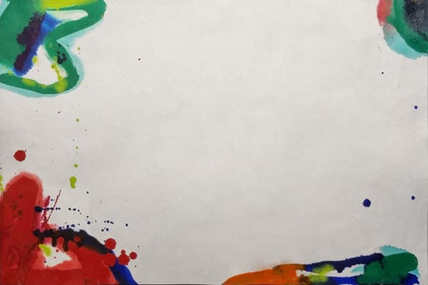 Sam FRANCIS Composition 1968 Acrylique sur papier / Acrylic on paper 30,5 x 45 cm