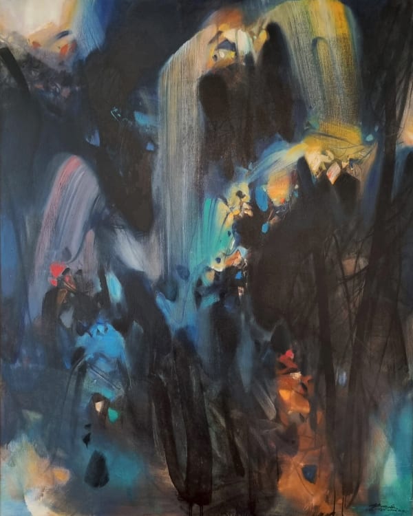 Chu TEH-CHUN Accords fondamentals (sic) 1991 Huile sur toile / Oil on canvas 162 x 130 cm