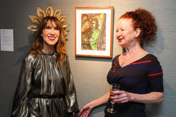 Guests at the exhibition opening