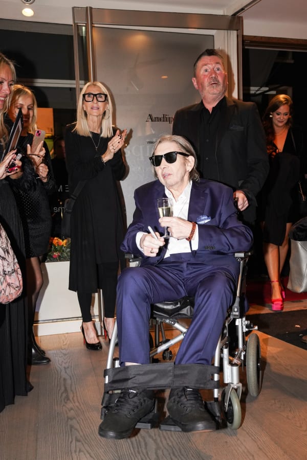 Shane MacGowan at the exhibition opening