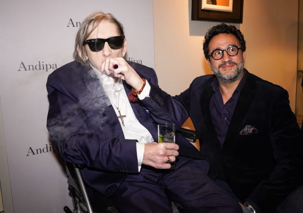 Shane MacGowan at the exhibition opening