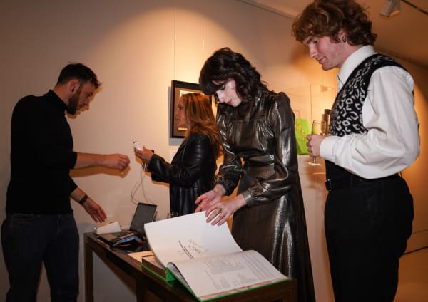 Guest at the exhibition opening