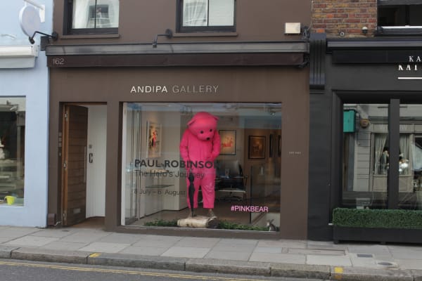 Paul Robinson artworks hanging on the wall