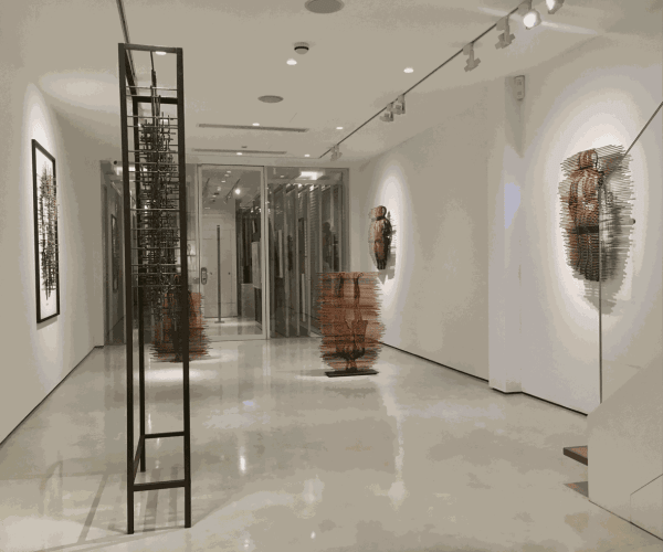 Peter Burke artwork hanging in Exhibition