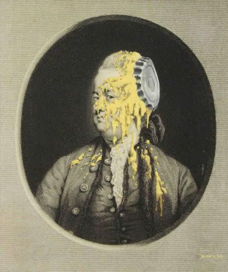 Banksy Custardized Oil print