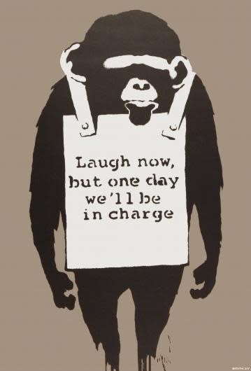 Banksy Laugh Now print