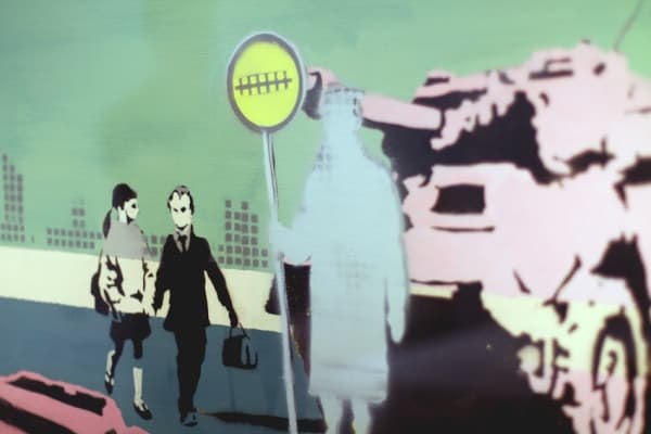 Banksy print close up