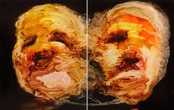 011227 Van Mullem Sans Titre Diptych Ink On Board 180Cm X 140Cm