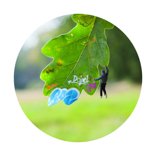 Slinkachu Landscape Painting print