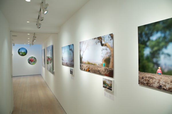 Slinkachu prints hanging in exhibition at andipa gallery.