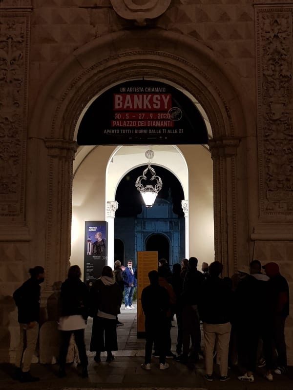Exterior of Banksy Exhibition