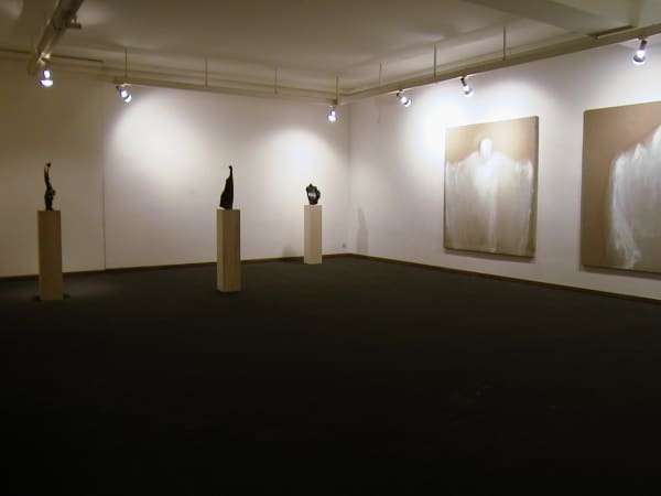 Oliviero Rainaldi artwork hung on the gallery walls