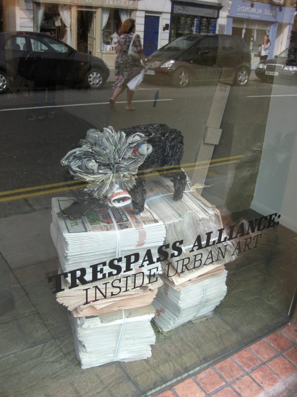 tresspass alliance inside urban art installation at Andipa Gallery