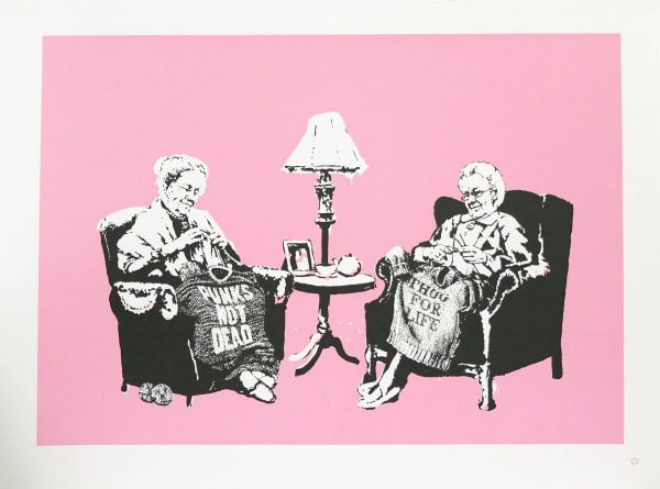 Banksy Grannies Screen Printed Art