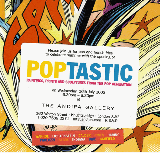 Poptastic exhibition cover