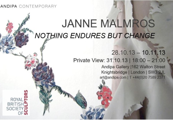 Janne Malmros Nothing Endures but Change exhibition cover