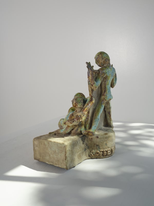 Installation view: Beatrice Wood, Coffee Break, c.1990, in Fire and Life, 6 September - 25 October 2025, Charlotte Call Gallery, Los Angeles.