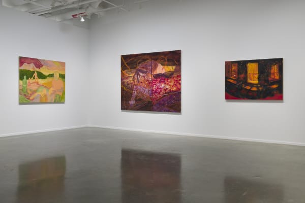 Installation view, "A Room Hung With Thoughts: British Painting Now," 2025. Photo: Evan Sheldon.