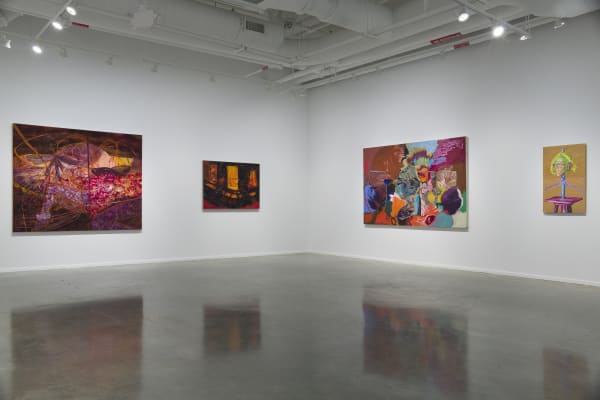 Installation view, "A Room Hung With Thoughts: British Painting Now," 2025. Photo: Evan Sheldon.