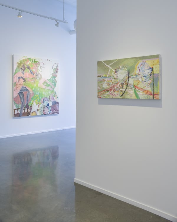 Installation view, "A Room Hung With Thoughts: British Painting Now," 2025. Photo: Evan Sheldon.