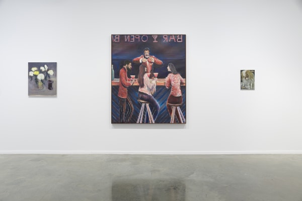 Installation view, "A Room Hung With Thoughts: British Painting Now," 2025. Photo: Evan Sheldon.