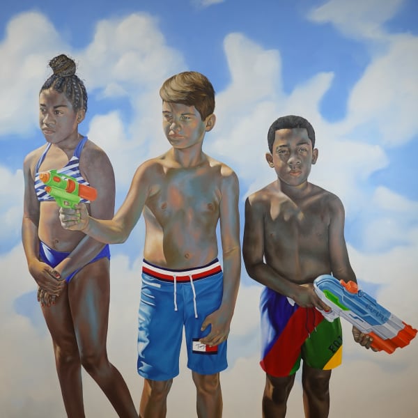 Robert Peterson Together We Stand, 2023 Oil on canvas 24 x 24 inches