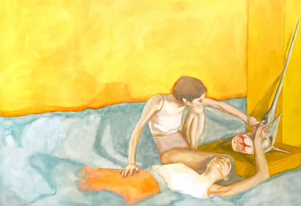 Elizabeth Dimitroff Severed Swordfish, 2023 Oil on linen 74 4/5 x 51 1/9 inches