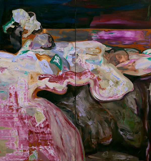 Joshua Hagler Nocturne, 2020 Acrylic and mixed media on canvas 95 x 88 inches