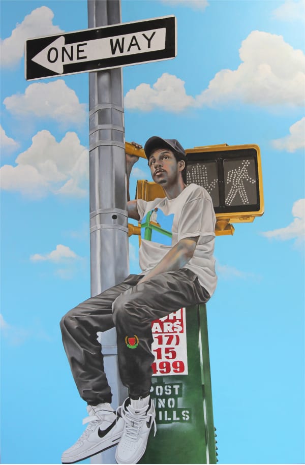 Robert Peterson Somewhere Between Heaven and Earth, 2020 Oil on canvas 74 x 50 inches