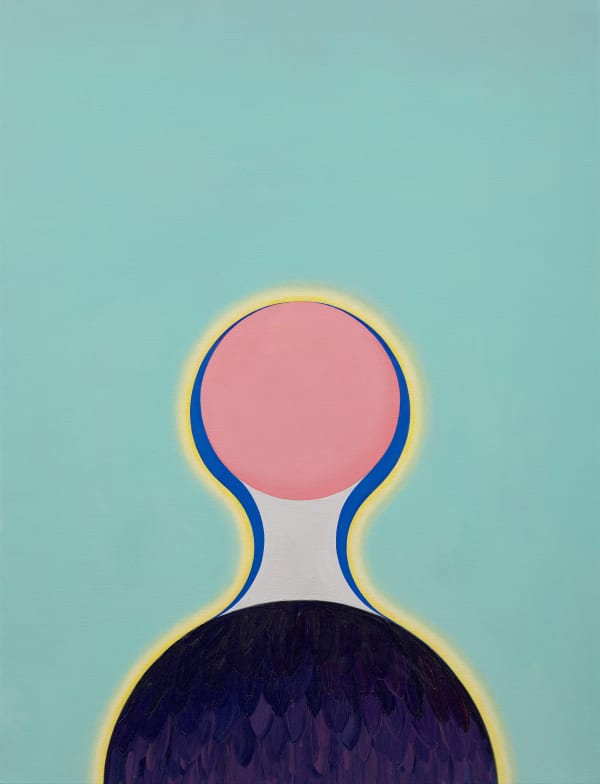 Charles Avery Figure One With Feathers, 2024 Oil on linen 80 x 60 cm | 31 1/2 x 23 5/8 in.