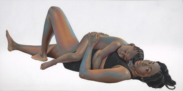 Robert Peterson Protector. Protect Her. (Nothing like a Mother’s love), 2022 Oil on canvas 40 x 80 inches
