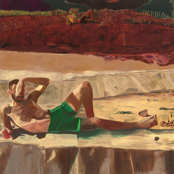 Anthony Cudahy Eroded Beach, 2023 Oil on linen 72 x 72 inches