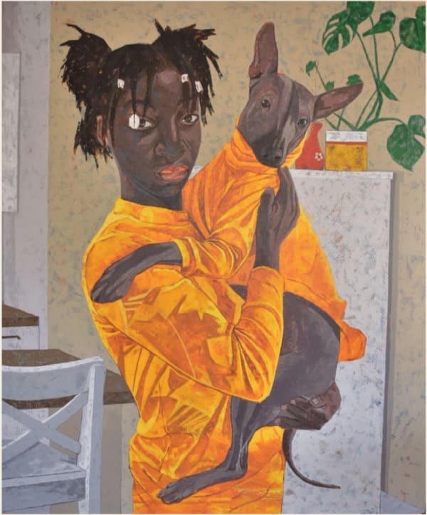 Ametefe Kukubor Buddies, 2022 Acrylic on canvas 72 x 60 inches