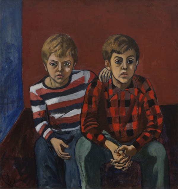 Alice Neel Richard and Hartley, 1950 Oil on canvas 38 x 36 inches