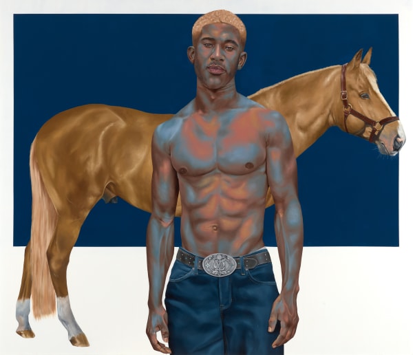 Robert Peterson Not my first rodeo, 2024 Oil on canvas 73 3/4 x 85 3/4 inches