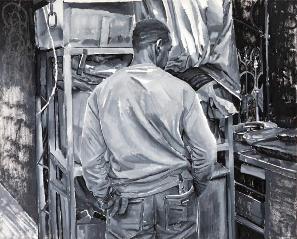 Kohshin Finley Portrait of Ron with his Menagerie, 2022 Oil on canvas 48 x 60 inches