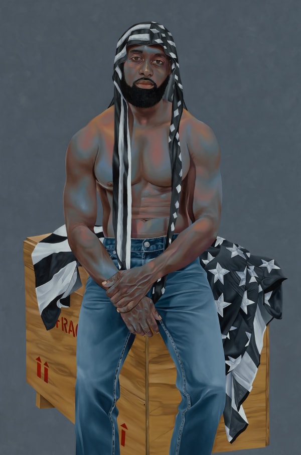 Robert Peterson American Dreamin', 2024 Oil on canvas 72 x 48 inches