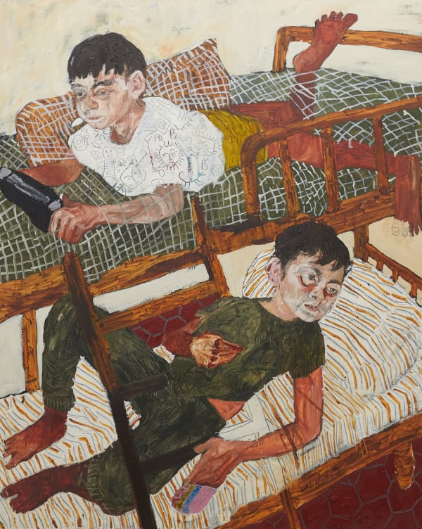 Bernadette Despujols Bunkbed, 2021 Oil on canvas 60 x 48 inches