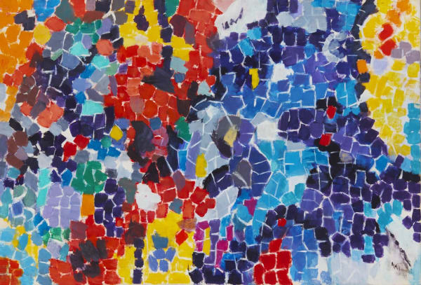 Alma Thomas Alma's Flower Garden , 1968-1970 Acrylic on Canvas 34 1/4 x 50 inches