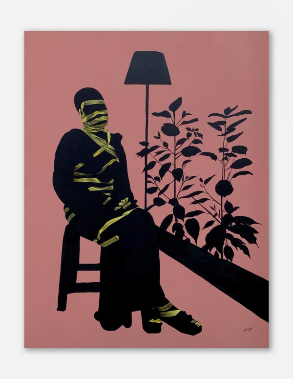 Lady In Rad 2022 Acrylic On Canvas 121 X 152 Cm