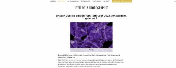 Unseen Jubilee edition 16th-18th Sept 2022, Amsterdam