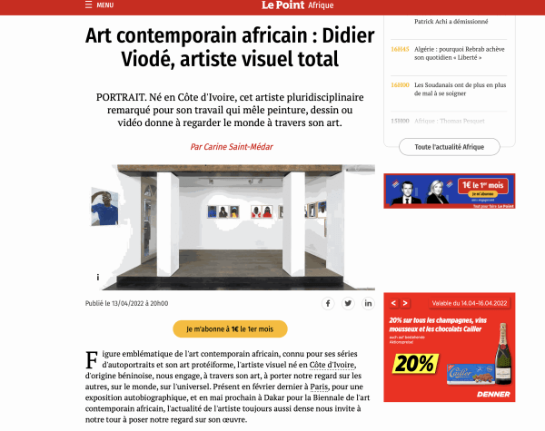 Didier Viodé in Le Point Afrique