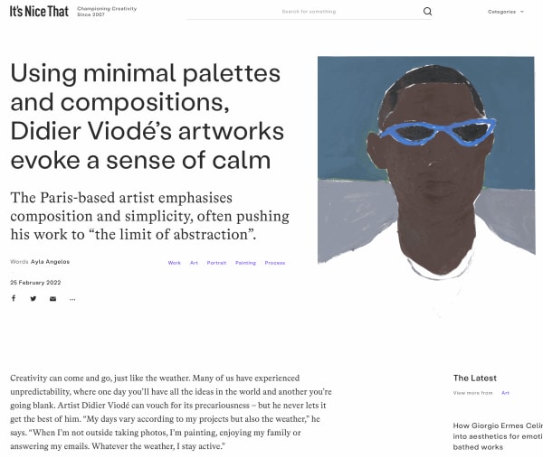 Didier Viodé in It's Nice That