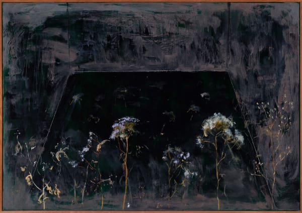 Moon Food 2023 Oil And Charcoal On Canvas 100 X 80 Cm