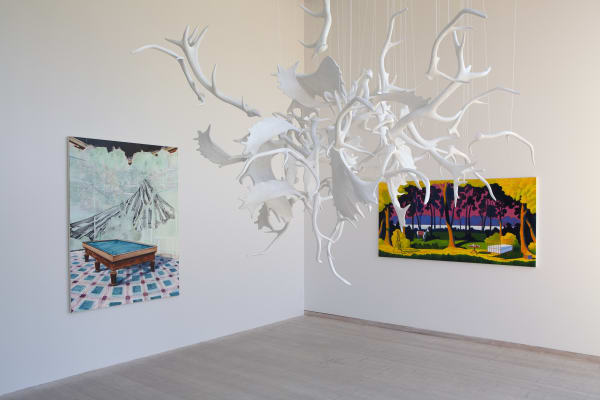 Elizabeth Thun (left), installation view, Coronasamlingen, Skissernas Museum. Photo: Emma Krantz / Skissernas Museum.