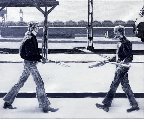 Viktor Rosdahl, Political Confrontation in Harbour City, 2024.