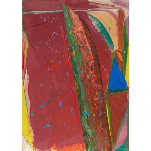 Carl E. Hazlewood Demerara-Oil and Water at Sea, 2024 acrylic, collage, roofing velvet, oil pastel, brads, cord, tape on canvas 84 x 60 inches 213.4 x 152.4 cms