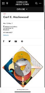 Goings On About Town: Carl E. Hazlewood at Welancora Gallery