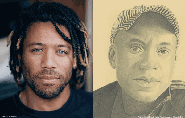 Photo of Watts (left). Portrait of Odita (right)